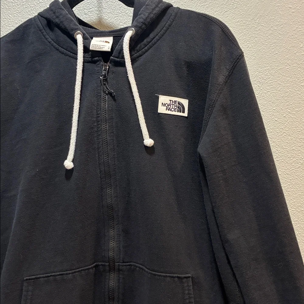 The North Face Black Full-Zip Hoodie Womens Size XL Black Sweatshirt Jacket - Picture 3 of 5